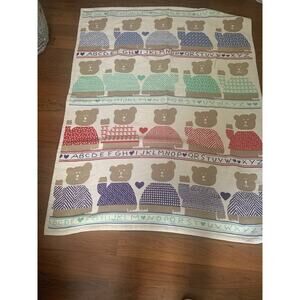 Crown Craft Multi Color Tedder Bear with ABC Blanket Country Child Sofa 57x 45